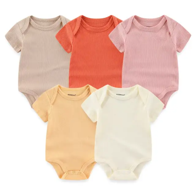 5 Pces Baby Girl Summer Clothes Set Unisex NewBorn Bodysuits Romper