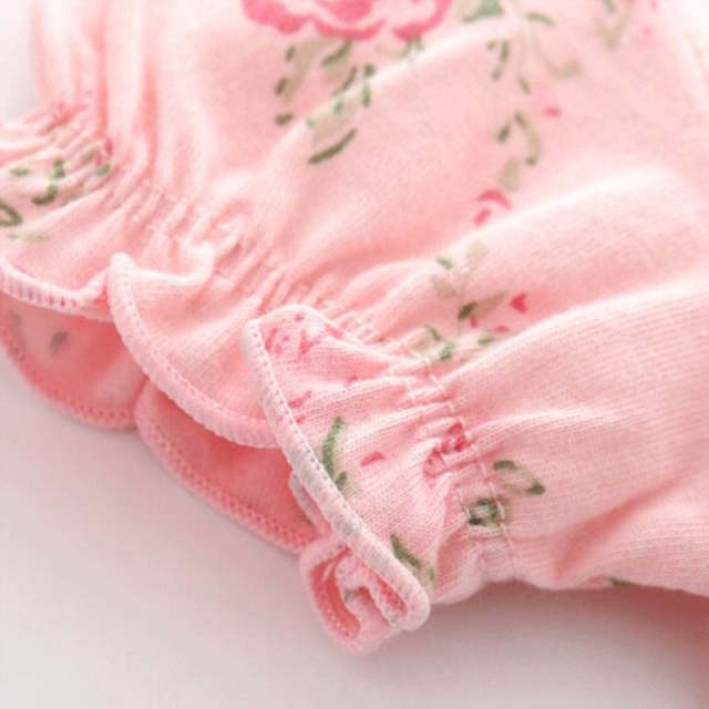 Cotton Floral Baby Bodysuits Summer Newborn Girls Clothing Jumpsuit