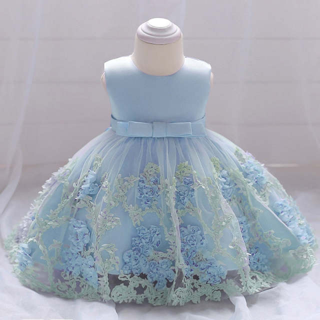 Summer Flower Princess Dress 0-24M Baby Girl Party Wedding Prom Dress