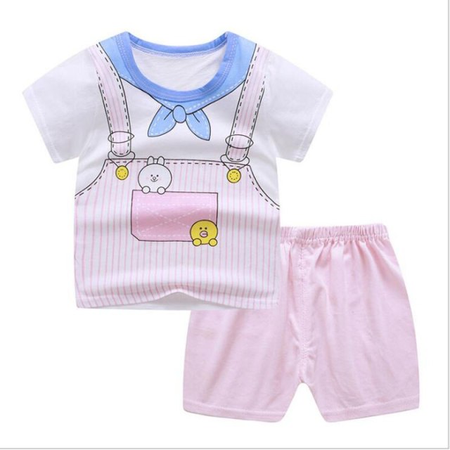 Baby Boy Summer Clothing Sets Infant Cotton T-shirt+Pants Outfits  Clothes