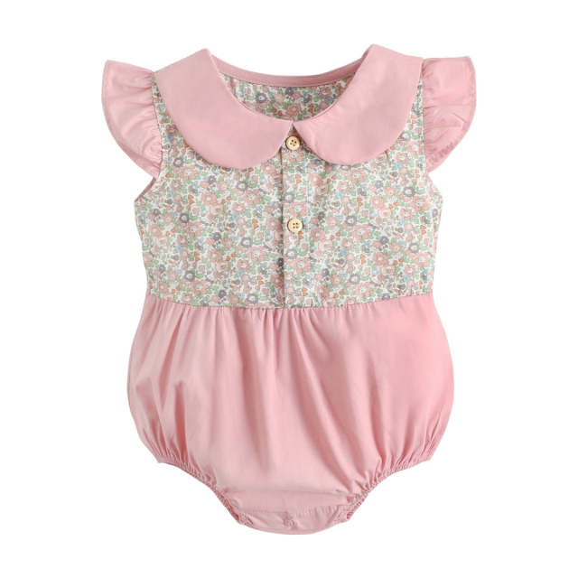 Summer Cotton Baby Bodysuit Baby Girls Sleeveless Princess Romper