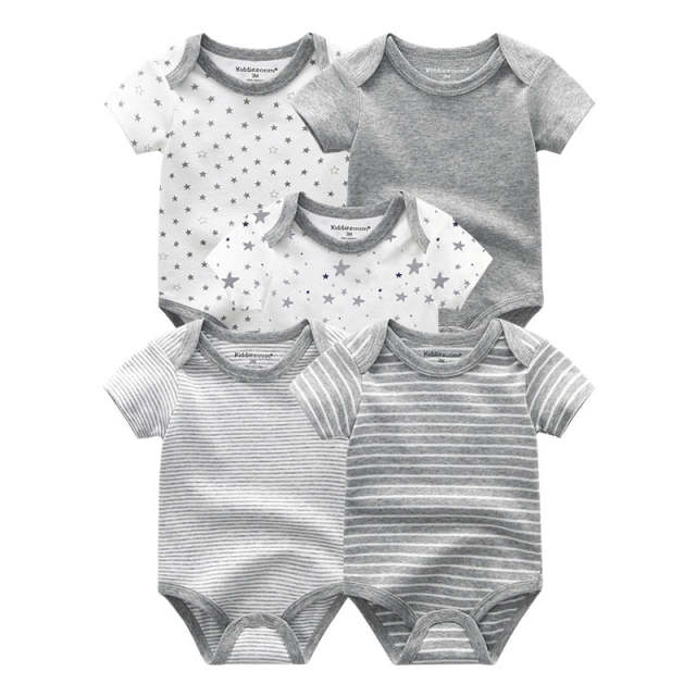 Unisex NewBorn Bodysuits 5 Pces Baby Boy Girl Clothes Summer Clothes Set