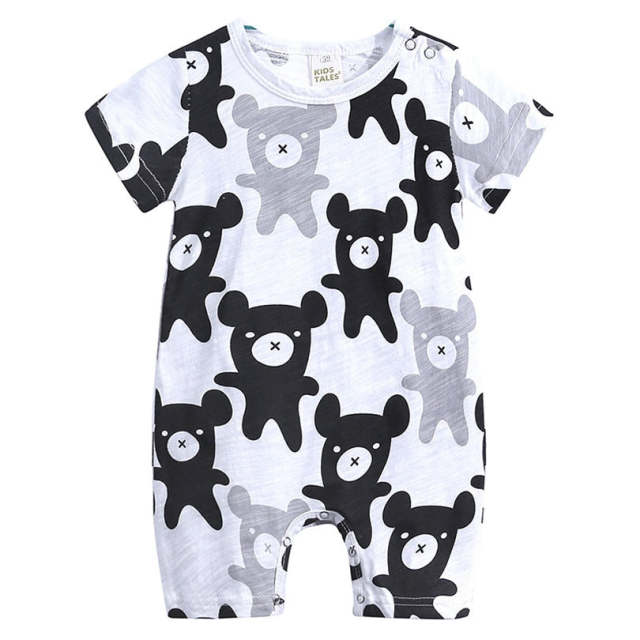 Summer Baby Onesies Cotton Romper Boy Girls 0-24 Months Short-sleeved Jumpsuit