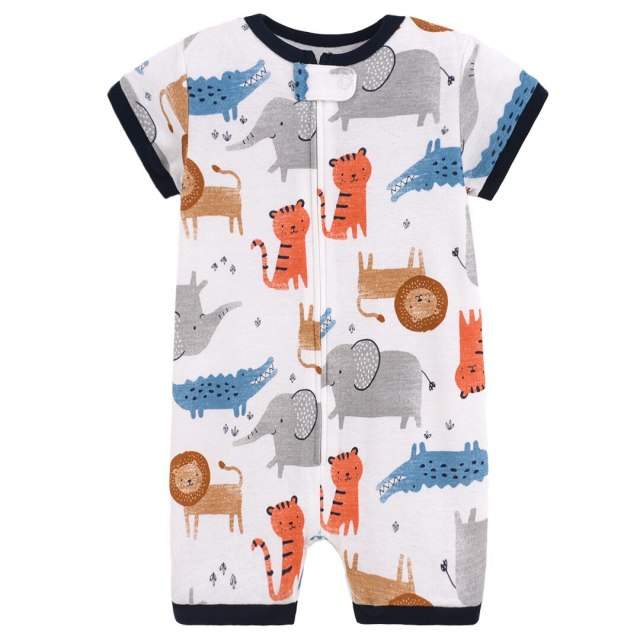 Baby Boys Girls Summer Romper 0-24M Newborn Cotton Short Sleeve Clothes