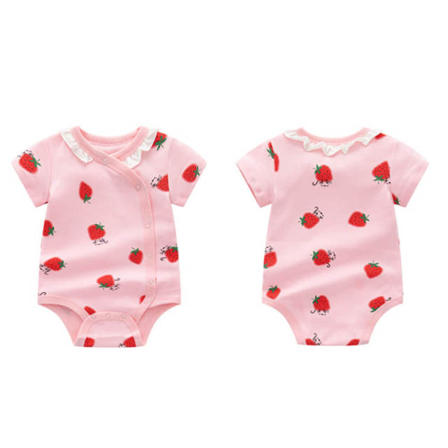 Newborn Baby Girl Clothing Summer Baby Short Sleeve Bodysuits Clothes