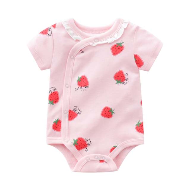 Newborn Baby Girl Clothing Summer Baby Short Sleeve Bodysuits Clothes