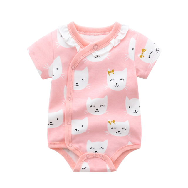 Newborn Baby Girl Clothing Summer Baby Short Sleeve Bodysuits Clothes