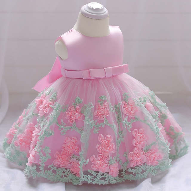 Summer Flower Princess Dress 0-24M Baby Girl Party Wedding Prom Dress