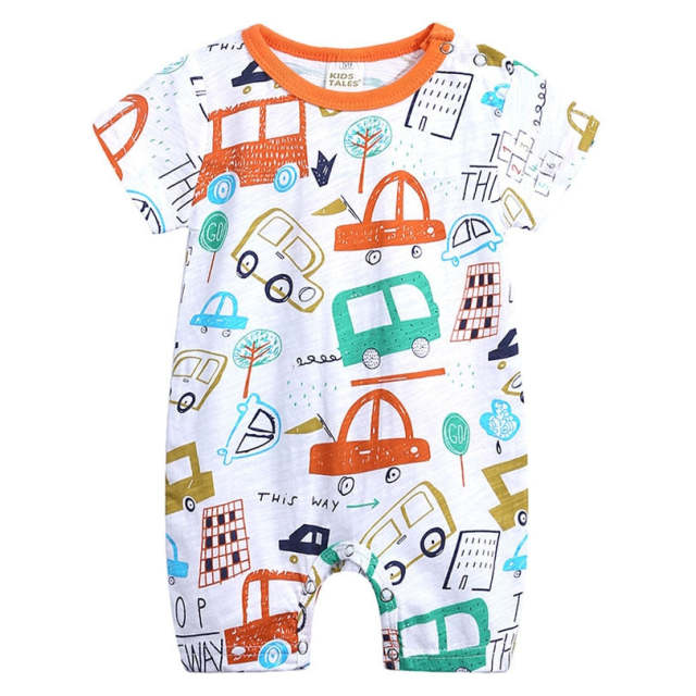 Summer Baby Onesies Cotton Romper Boy Girls 0-24 Months Short-sleeved Jumpsuit