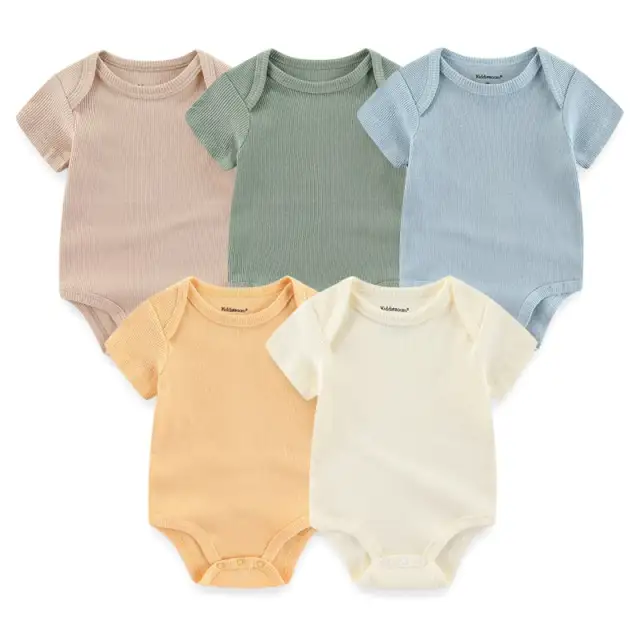 5 Pces Baby Girl Summer Clothes Set Unisex NewBorn Bodysuits Romper