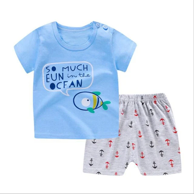 Baby Clothing Sets Baby Boys Girls Summer Clothes T-shirt+Pants Outfits