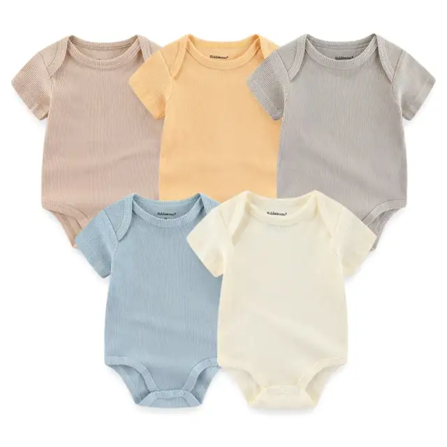 5 Pces Baby Girl Summer Clothes Set Unisex NewBorn Bodysuits Romper