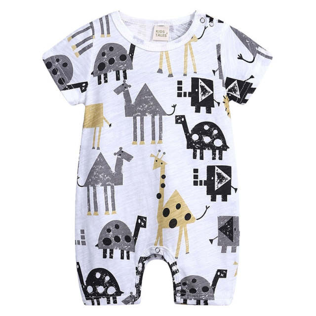 Summer Baby Onesies Cotton Romper Boy Girls 0-24 Months Short-sleeved Jumpsuit