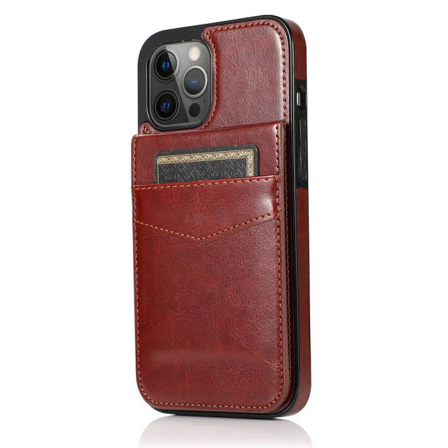 iPhone 14 Case Wallet with Credit Card Holder, PU Leather Magnetic Clasp Kickstand Protective Cover for Apple