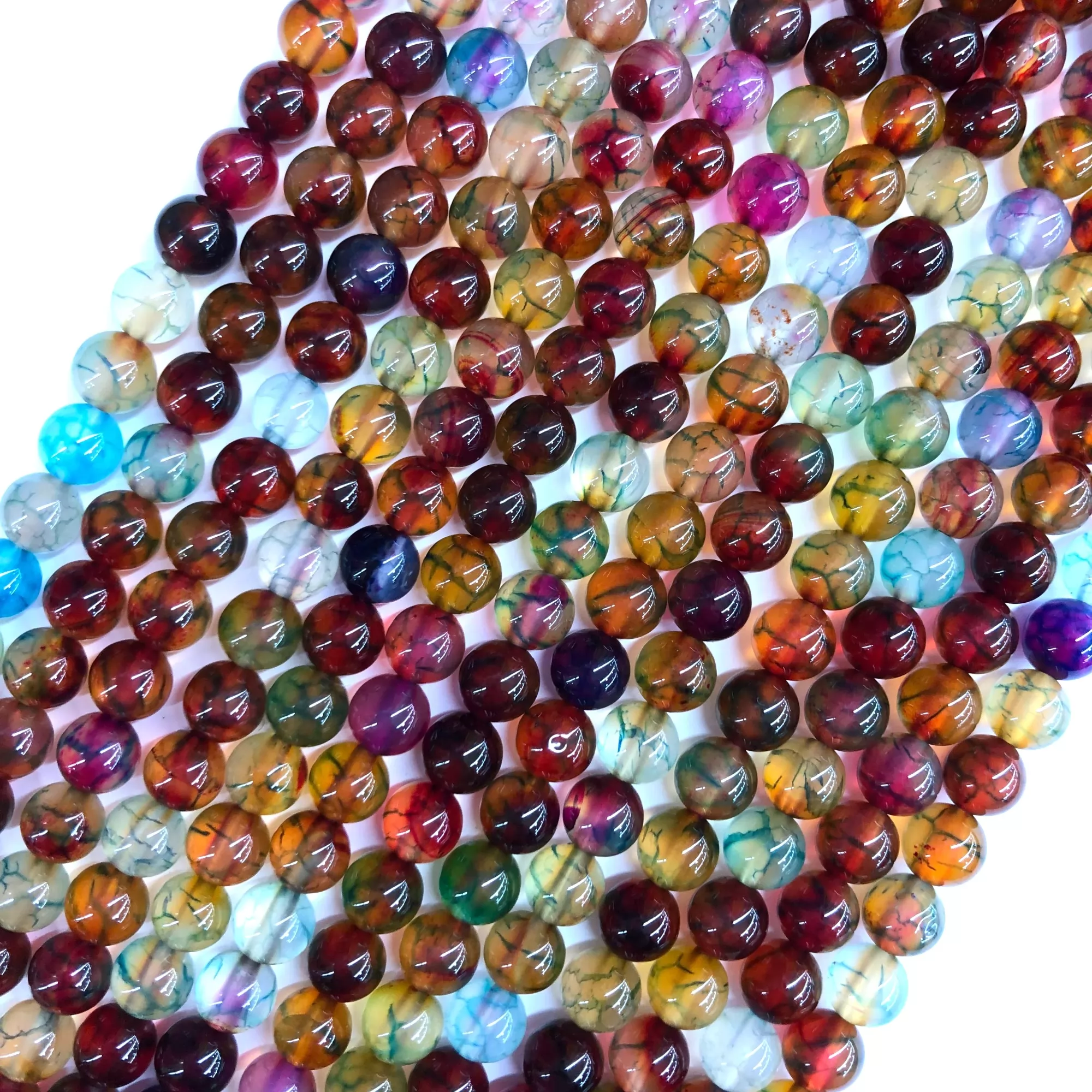 Multicolor Banded Agate, Plain Round, Approx 4mm-12mm, Approx 380mm