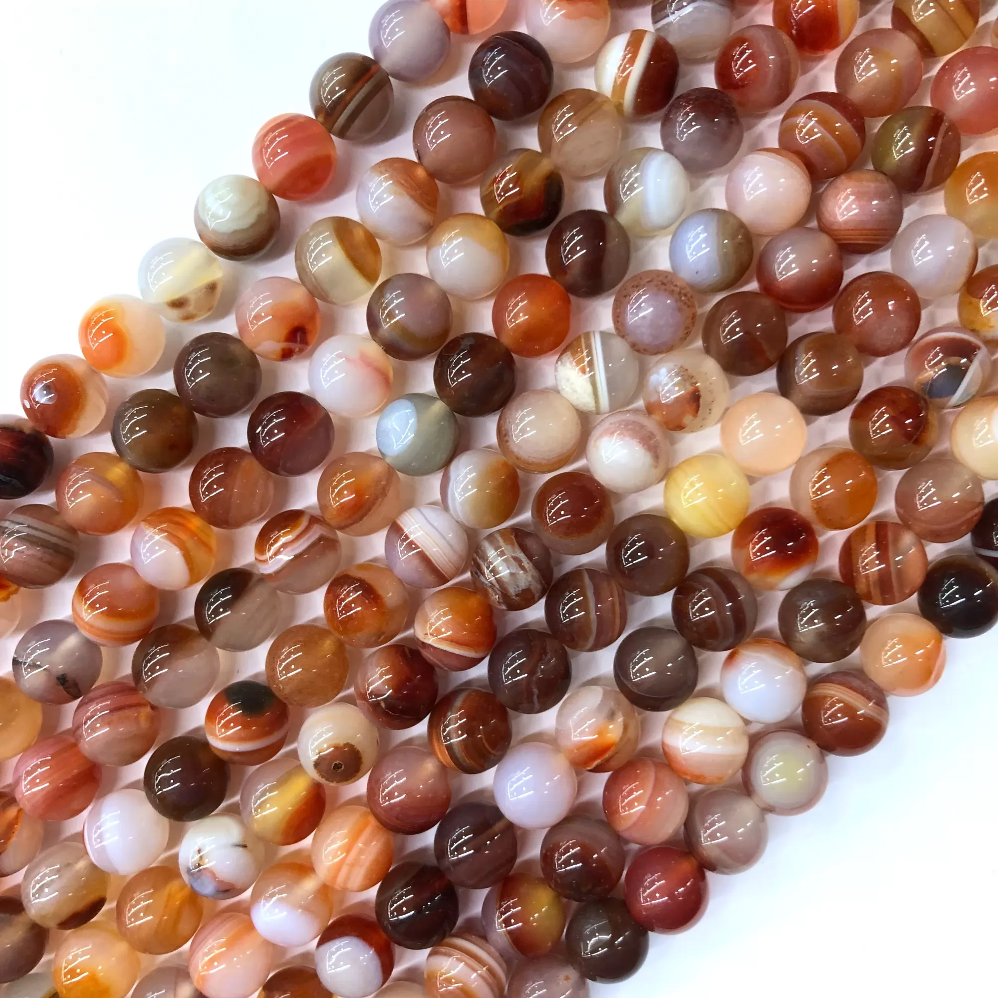 Natural Red Banded Agate, Plain Round, Approx 4mm-12mm, Approx 380mm