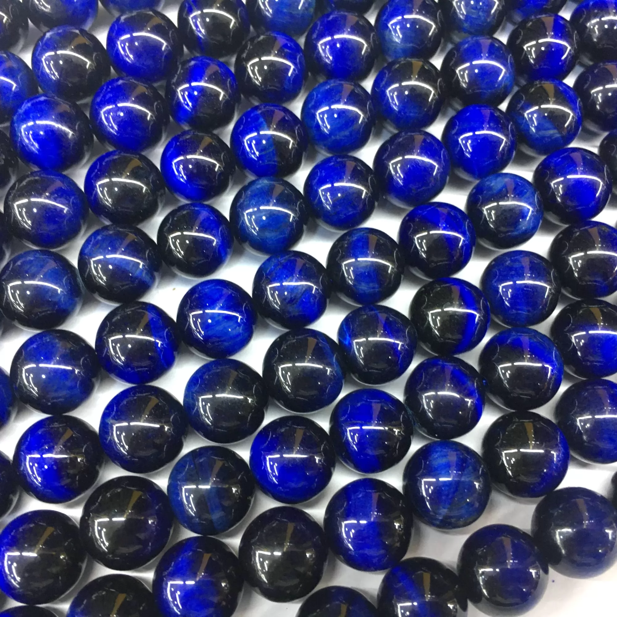 Lapis Blueness Tiger Eye, Plain Round, Approx 4mm-12mm, Approx 380mm