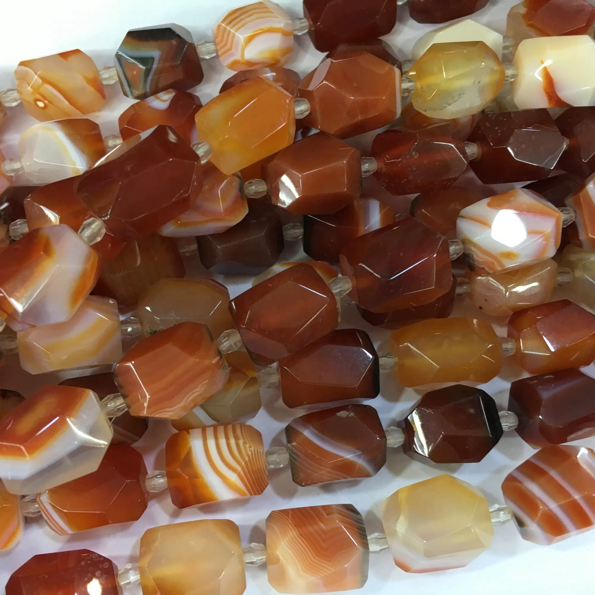 Red Banded Agate, Big Slice, Approx 13x18mm, Approx 380mm