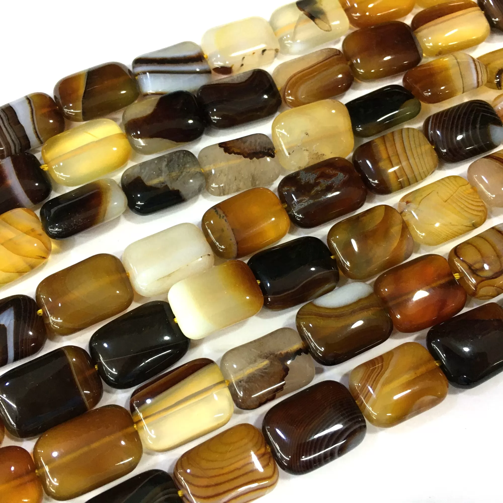Brown Banded Agate, Rectangle, Approx 380mm