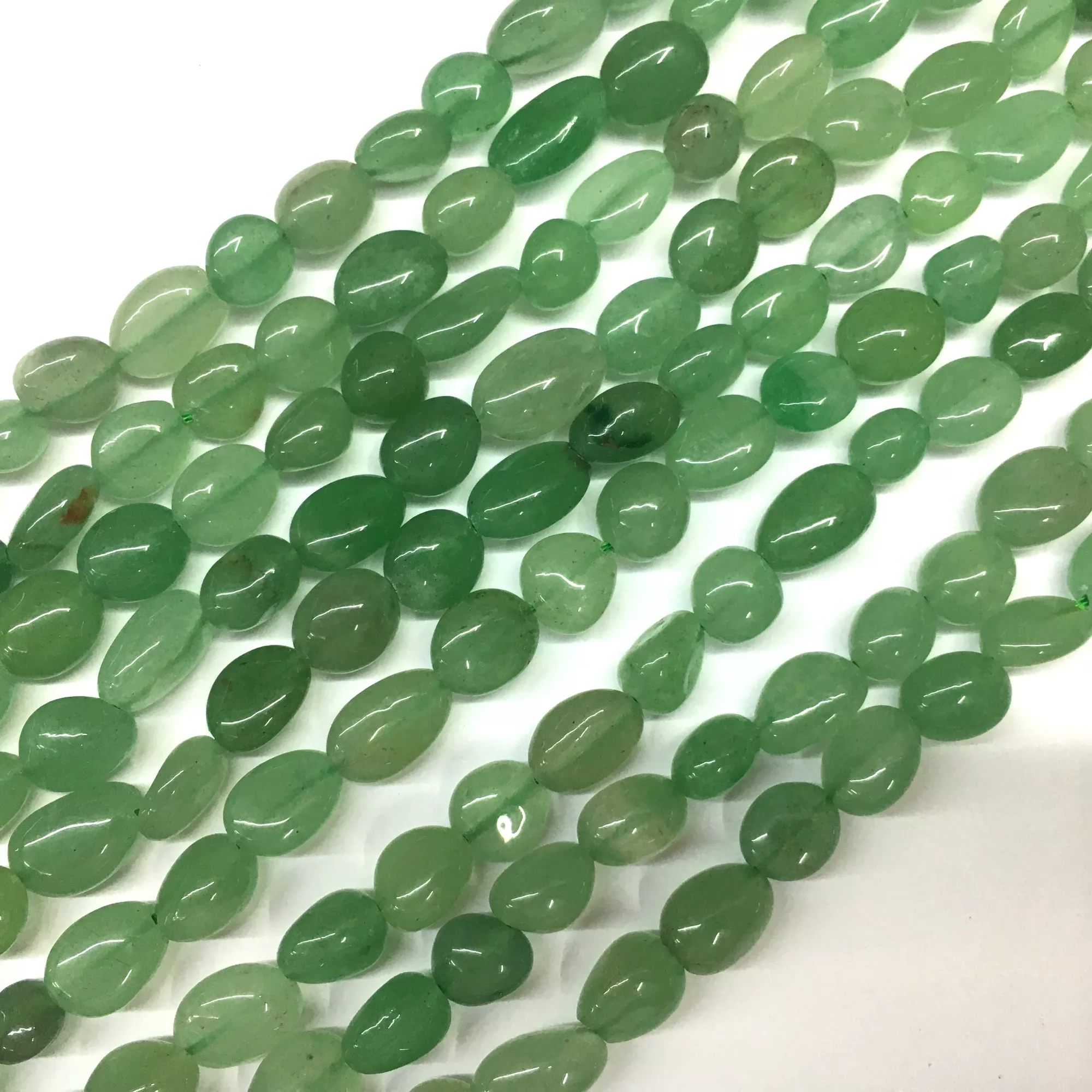 Green Aventurine, Pebble Nuggets, 6-8mm, 8-10mm, Approx 380mm