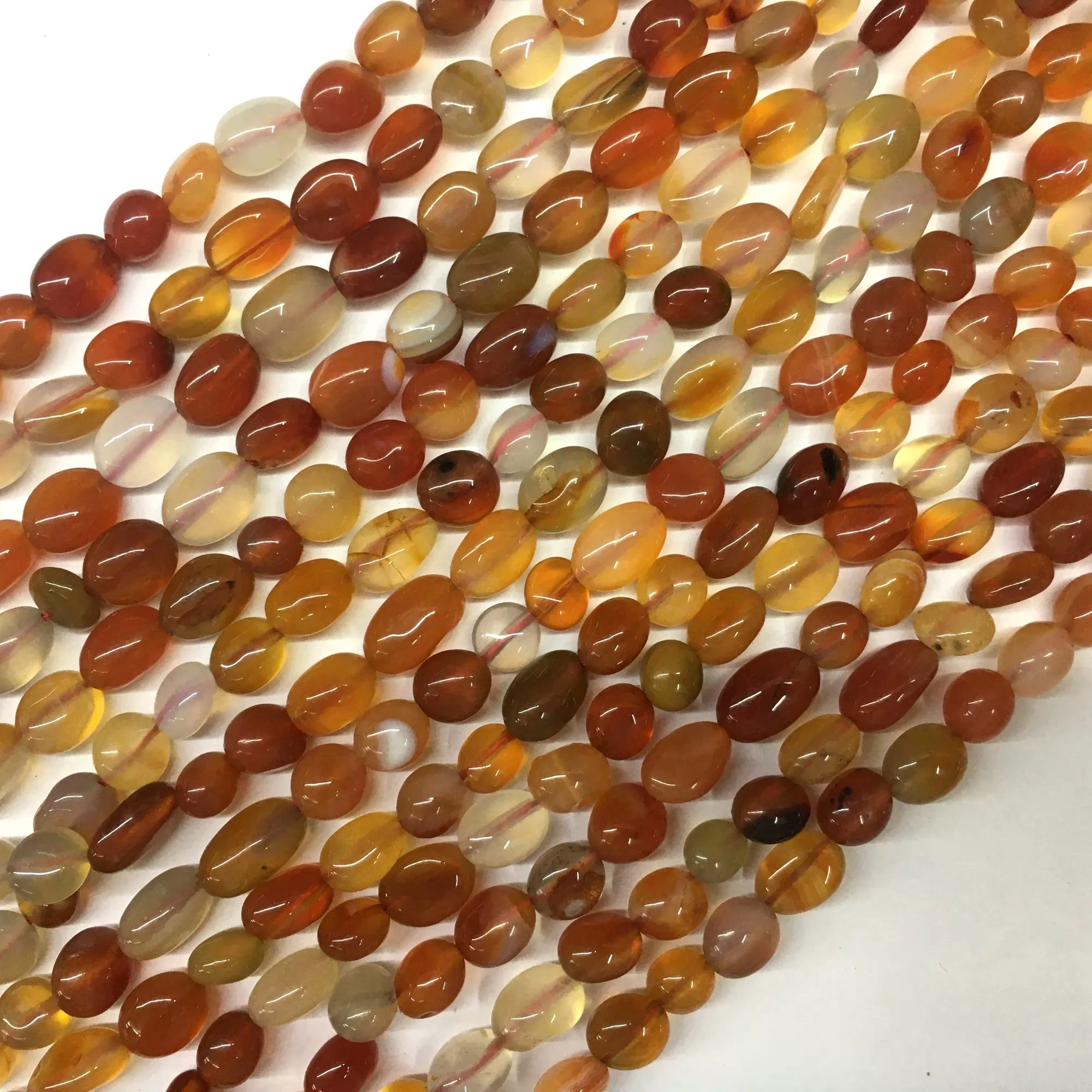 Natural Carnelian From Brazil, Pebble Nuggets, 6-8mm, 8-10mm, Approx 380mm