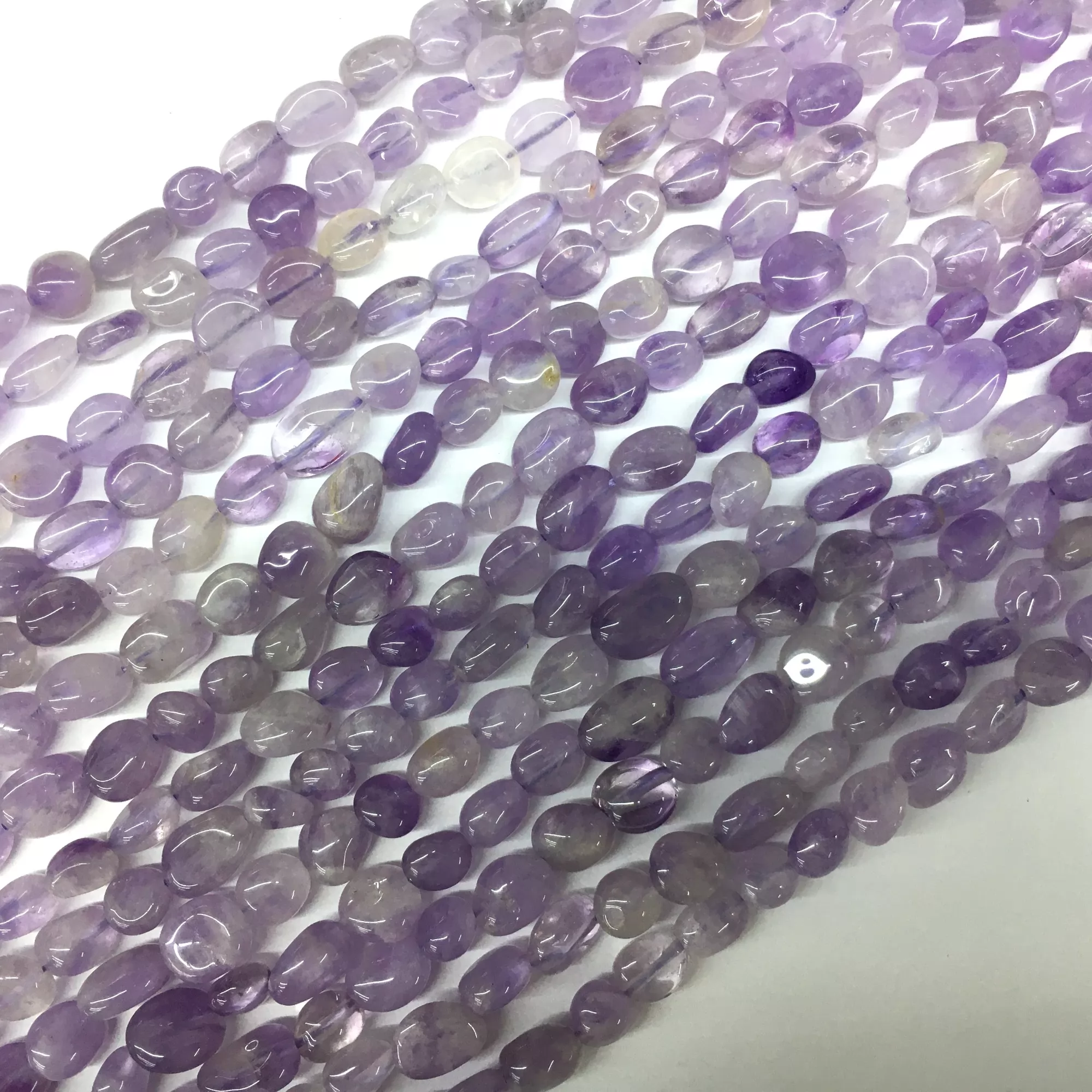 Light Amethyst, Pebble Nuggets, 6-8mm, 8-10mm, Approx 380mm