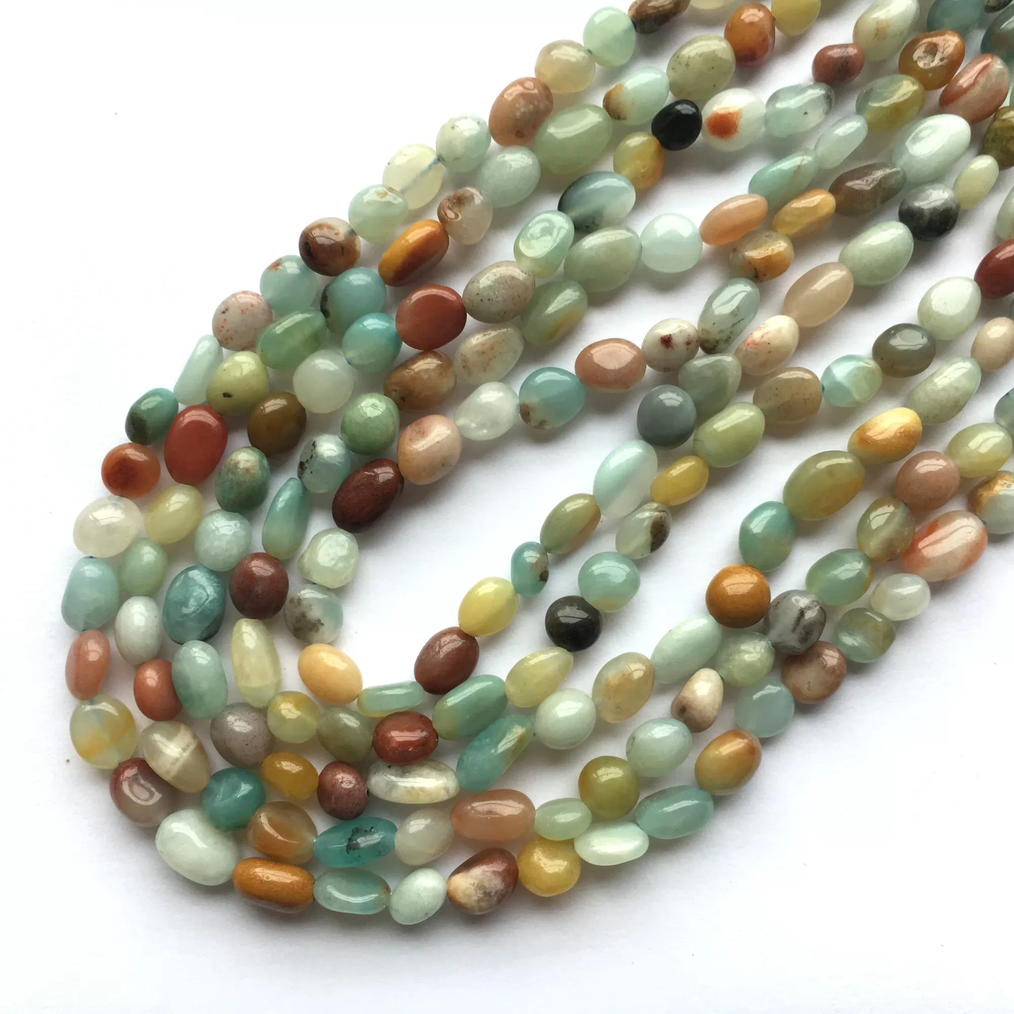 Multicolor Amazonite, Pebble Nuggets, 6-8mm, 8-10mm, Approx 380mm