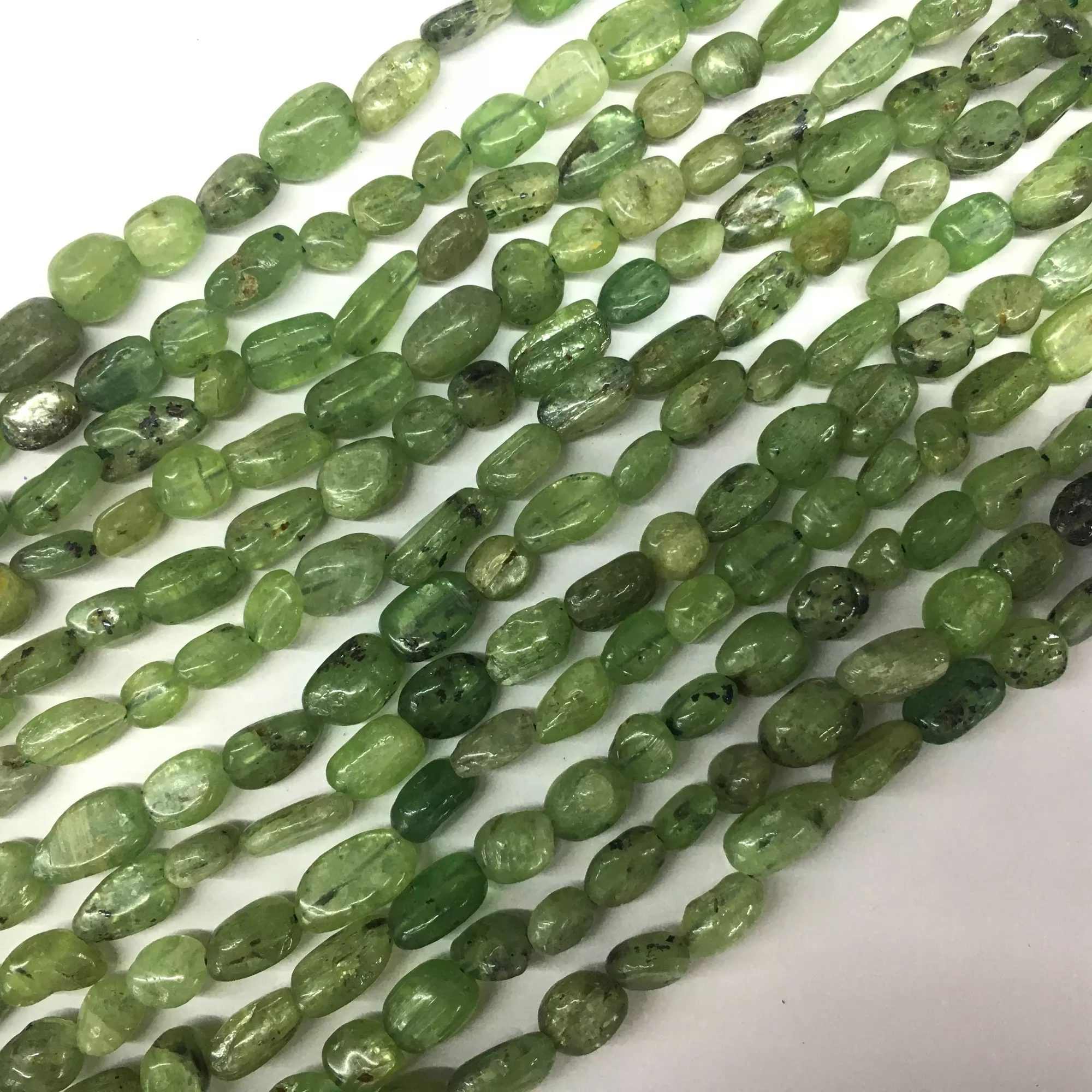 Green Kyanite, Pebble Nuggets, 6-8mm, 8-10mm, Approx 380mm