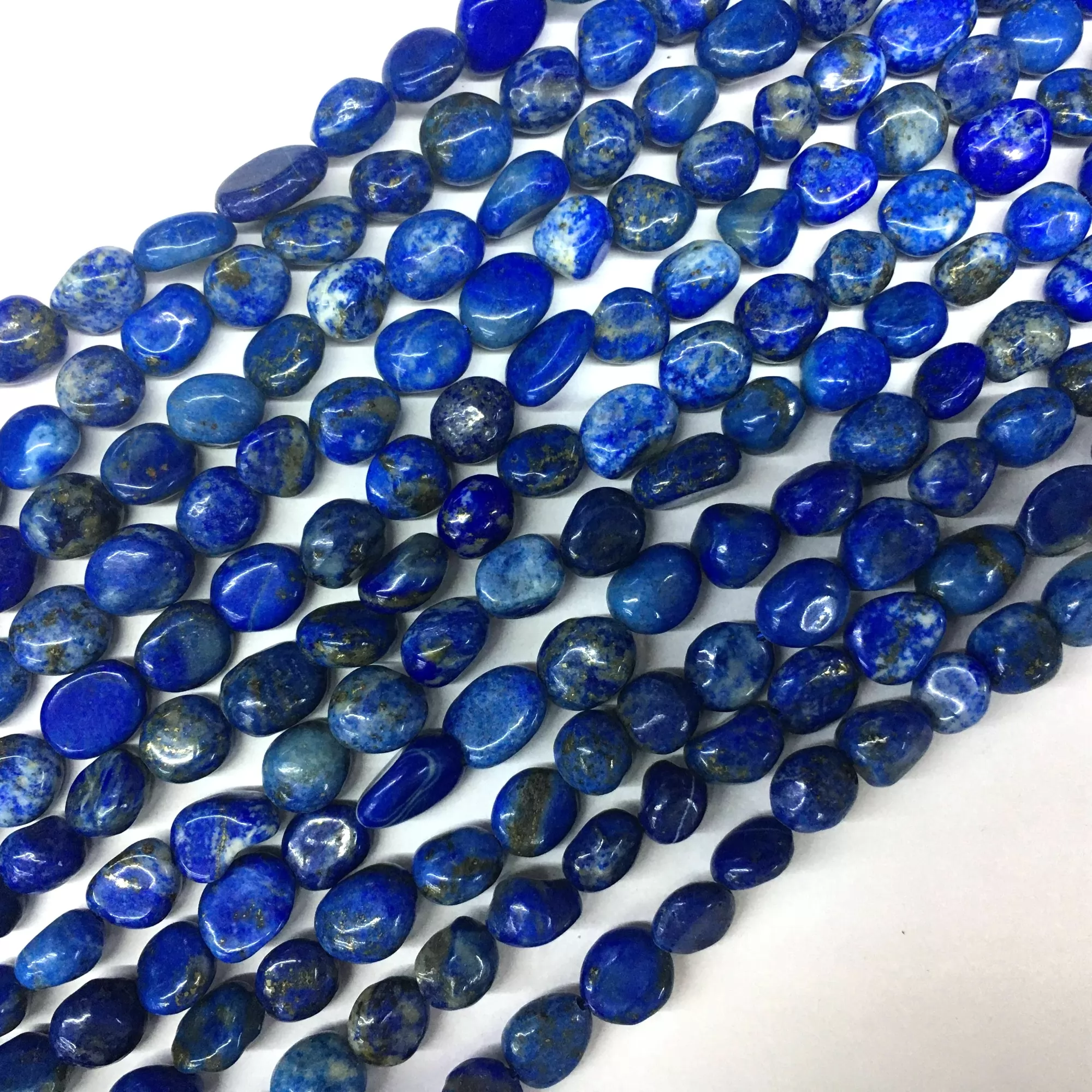 Lapis Lazulie, Pebble Nuggets, 6-8mm, 8-10mm, Approx 380mm