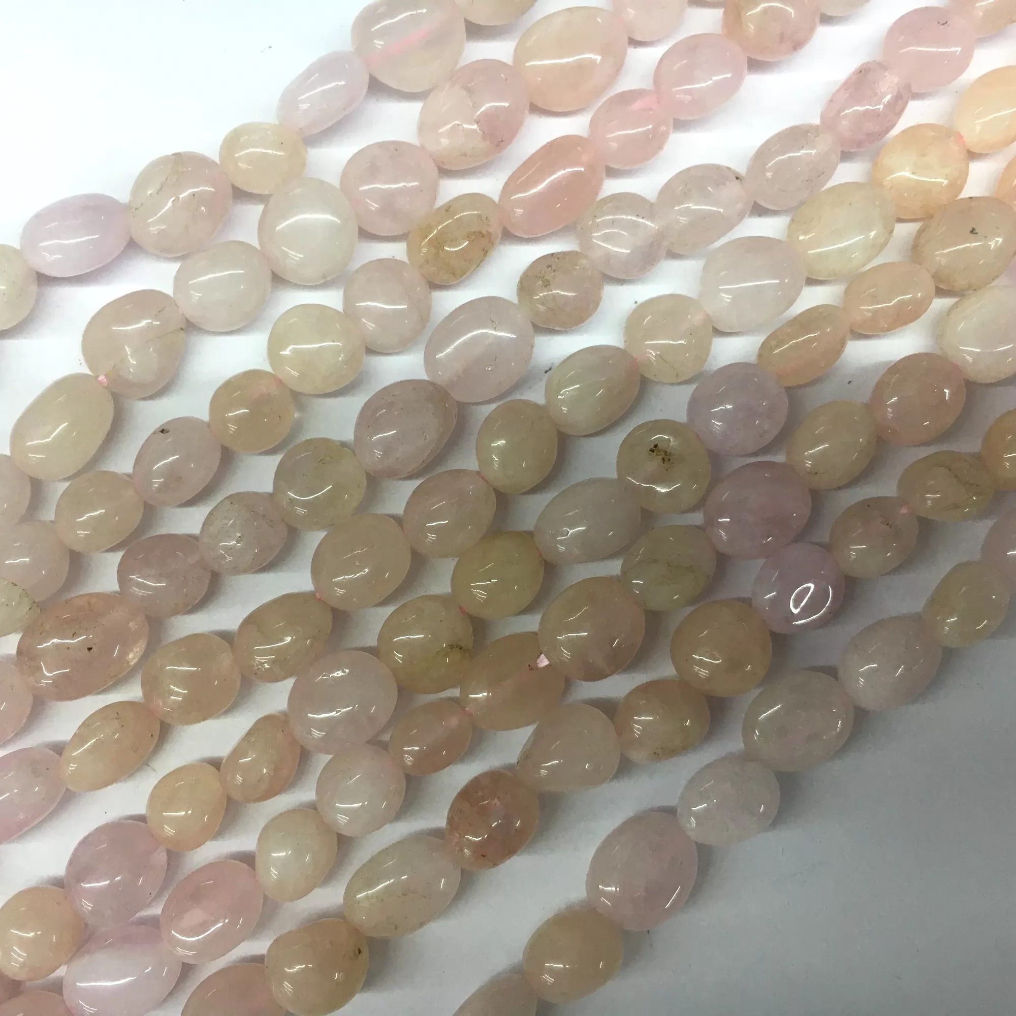 Pink Morganite, Pebble Nuggets, 6-8mm, 8-10mm, Approx 380mm
