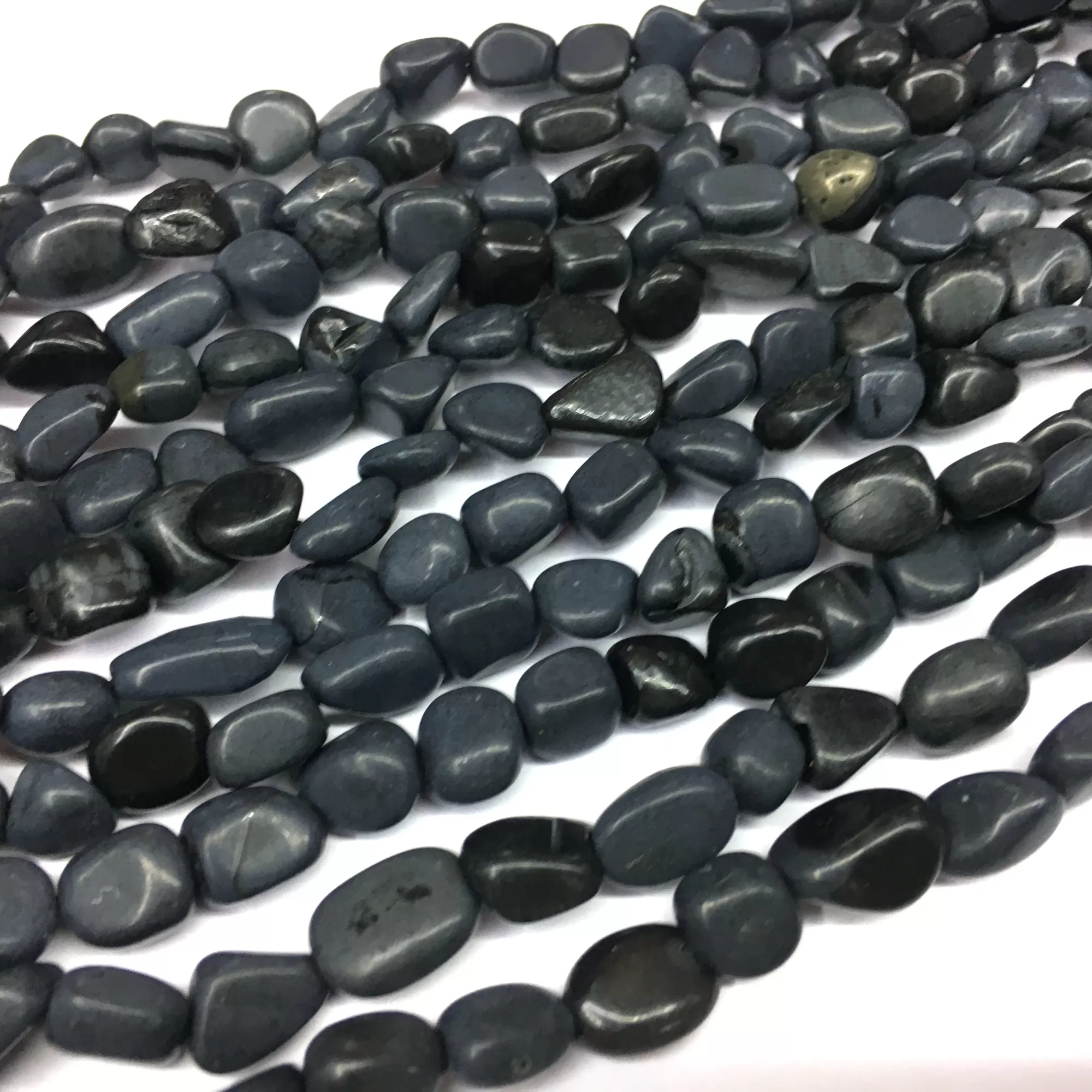 Shungite, Pebble Nuggets, 6-8mm, 8-10mm, Approx 380mm