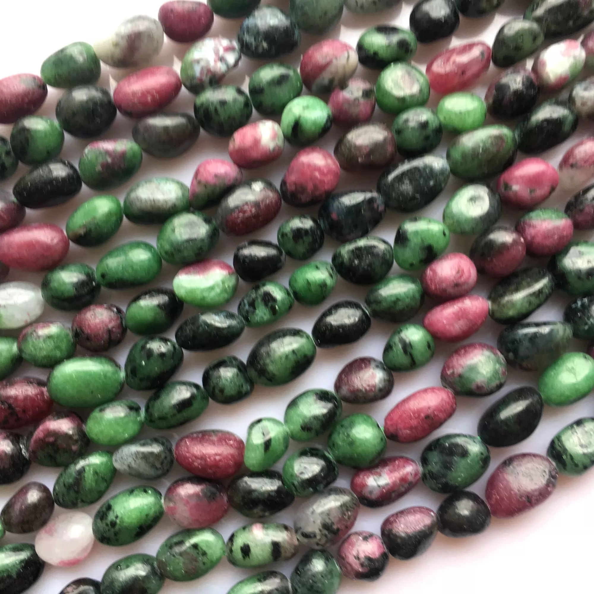 Ruby Zoisite, Pebble Nuggets, 6-8mm, 8-10mm, Approx 380mm