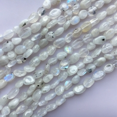 Rainbow Moonstone, Pebble Nuggets, 6-8mm, 8-10mm, Approx 380mm