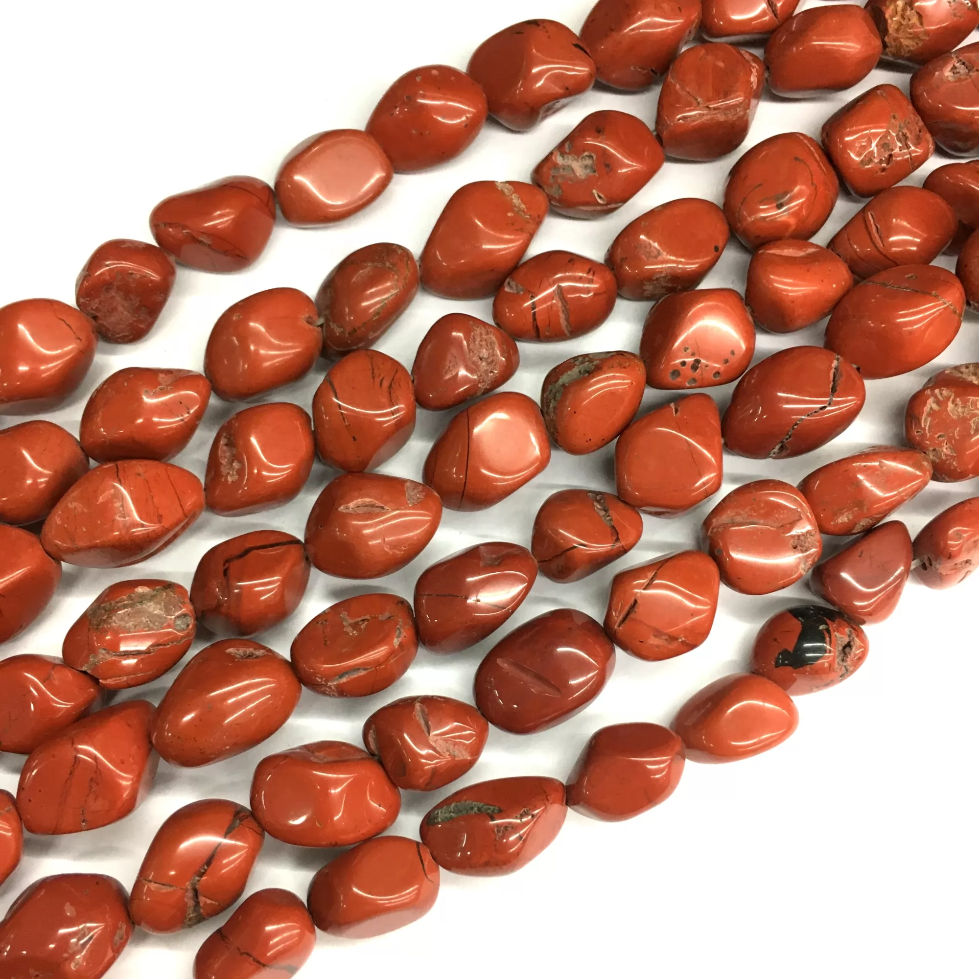 Red Jasper, Nuggets,12-16mm, Approx 380mm