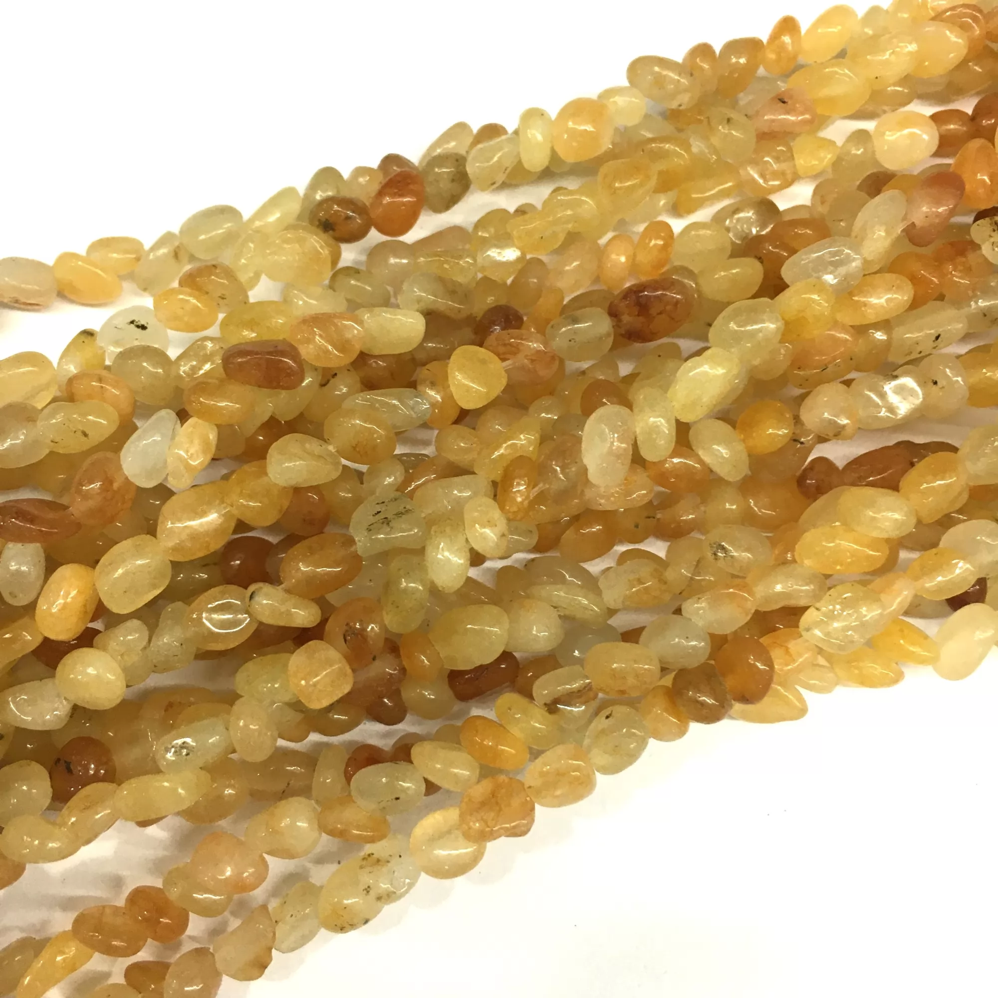 Yellow Jade, Nuggets,3-5mm, Approx 380mm