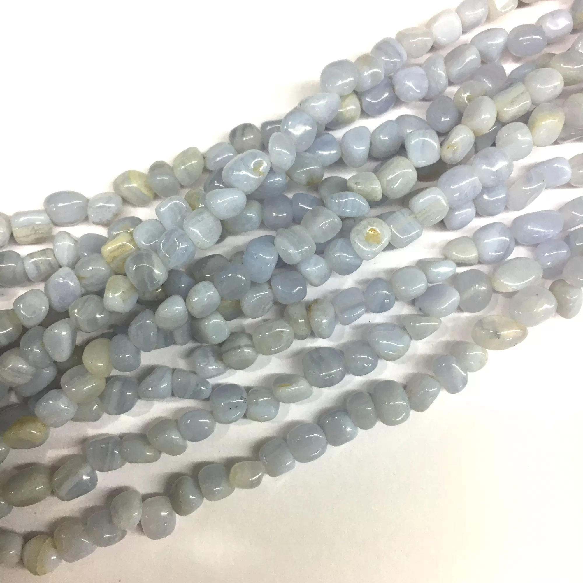Blue Lace Agate, Nuggets, 3-5mm, Approx 380mm