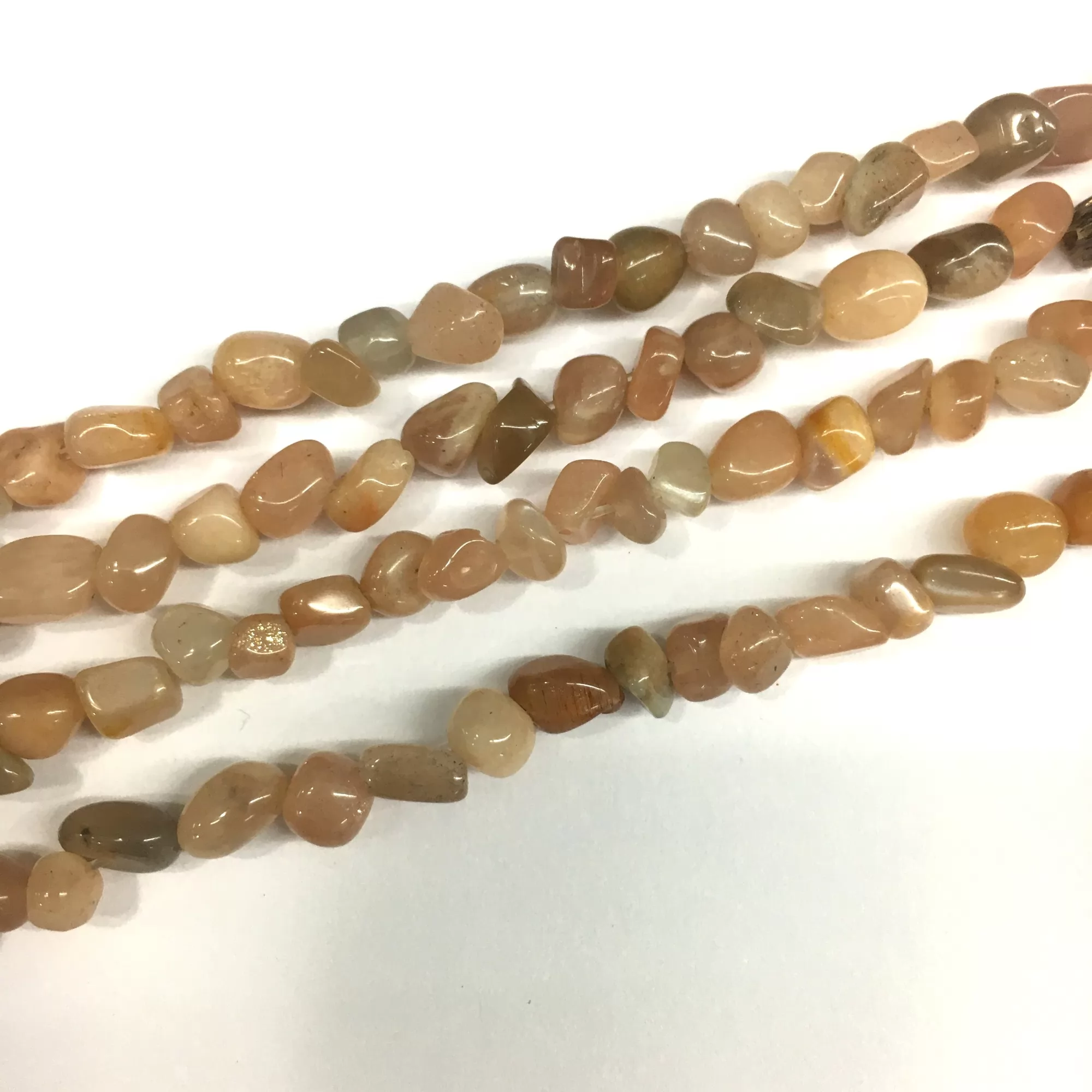 Peach Moonstone, Nuggets,3-5mm, Approx 380mm