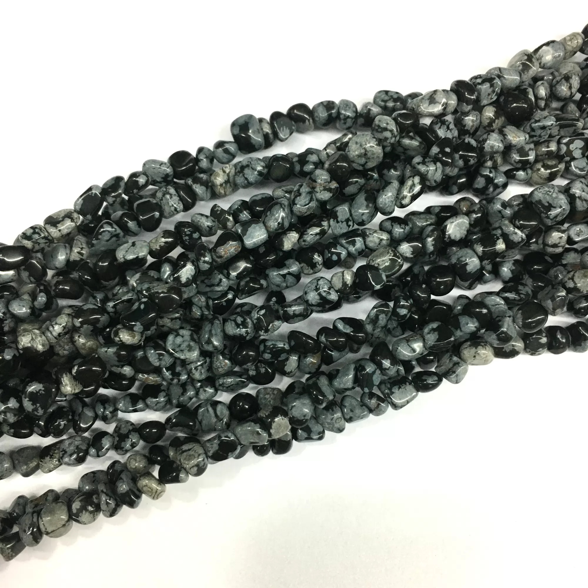 Snowflake Obsidian, Nuggets, 3-5mm, Approx 380mm