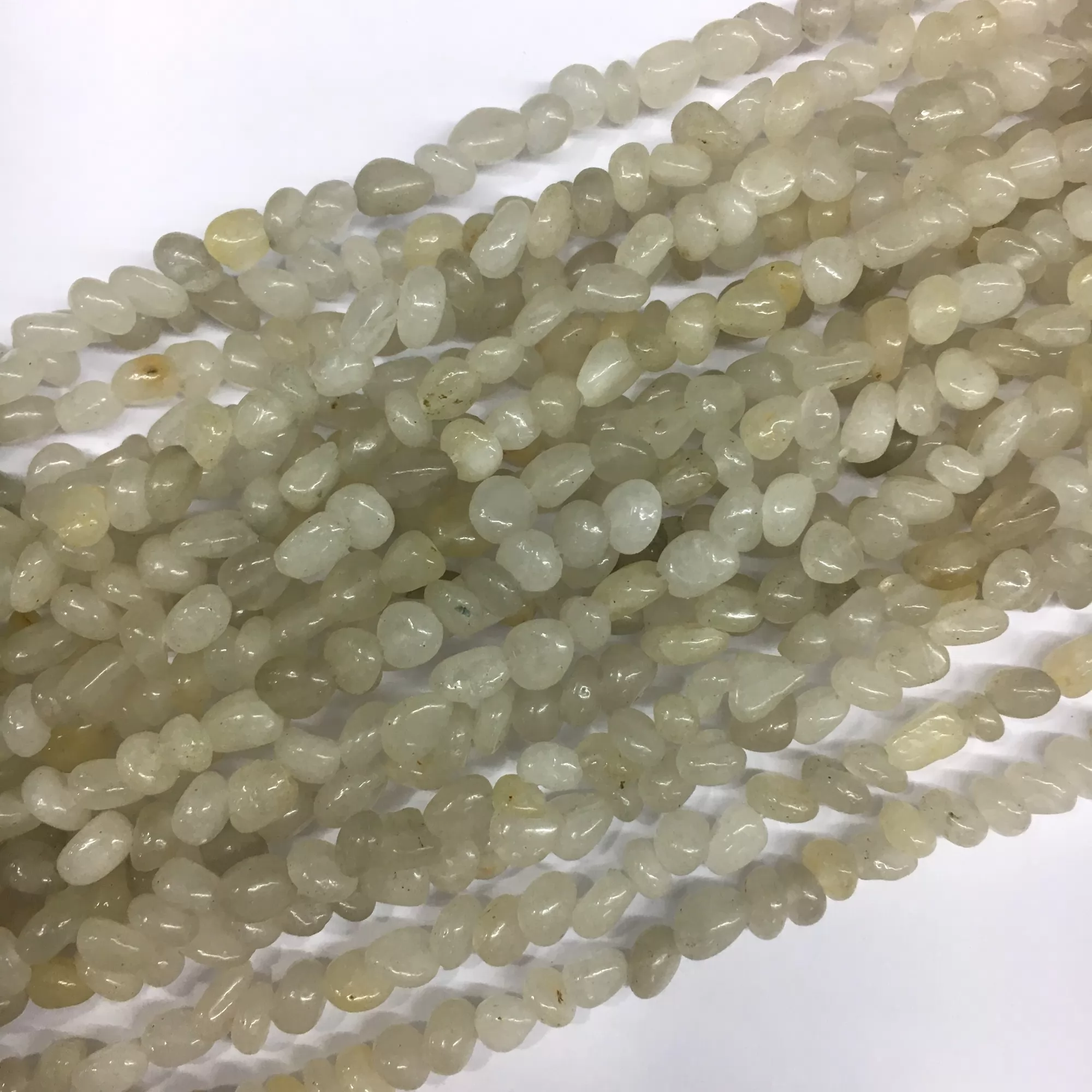White Jade, Nuggets,3-5mm, Approx 380mm