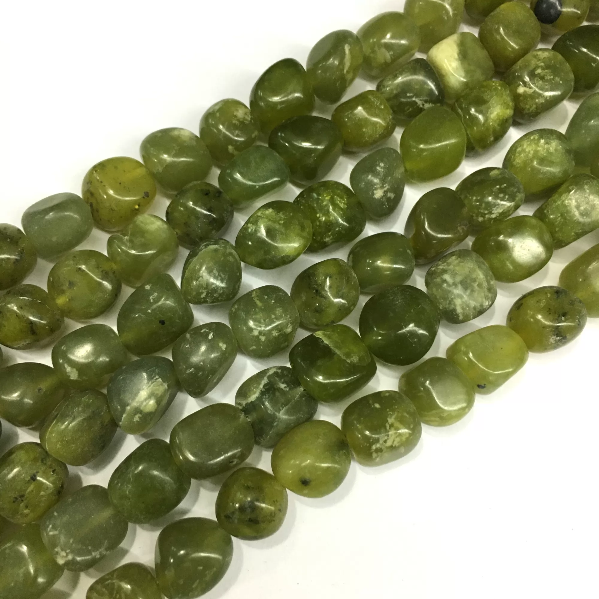 Nephrite Jade, Nuggets, 10-14mm, Approx 380mm