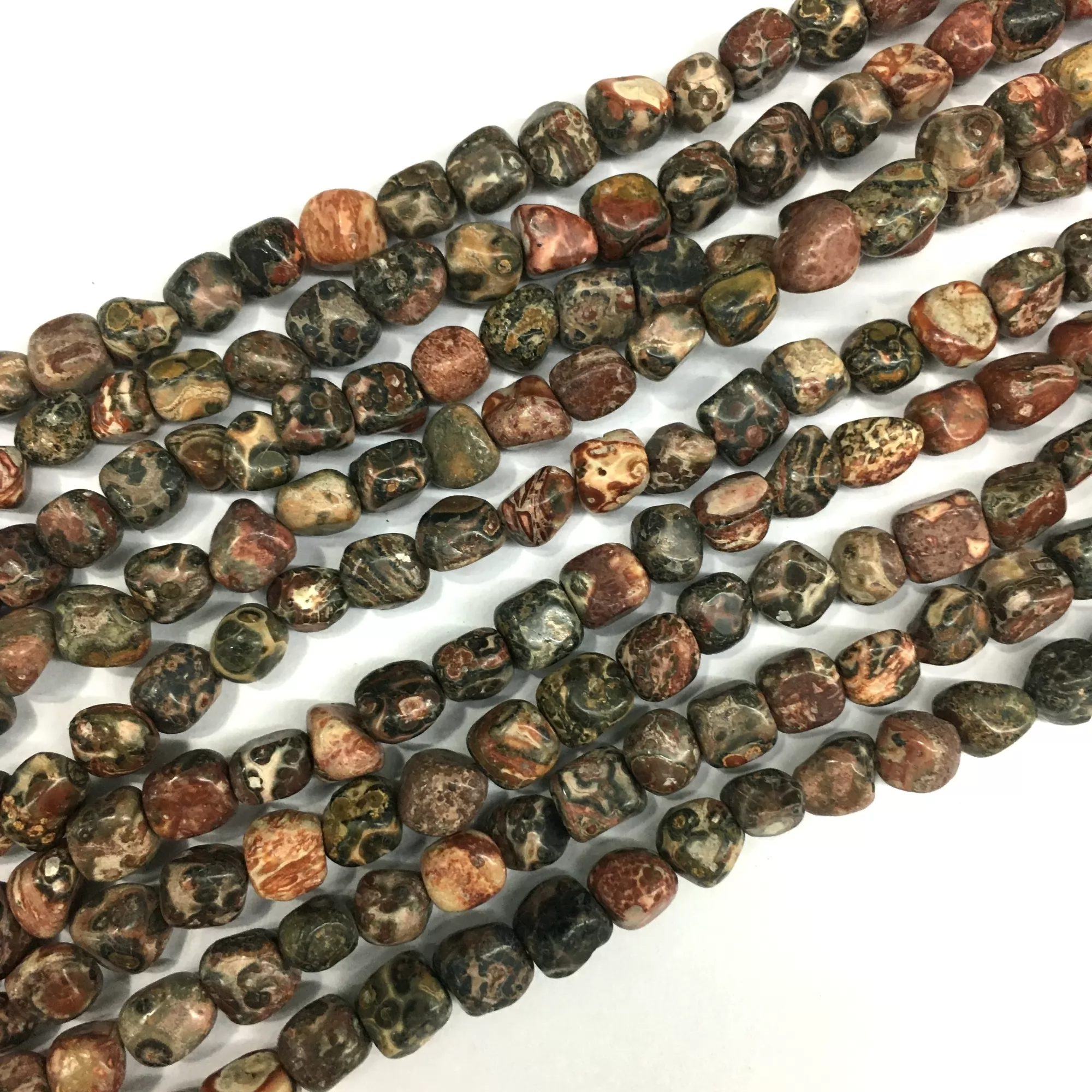 Leopard Skin Jasper, Nuggets, 5-7mm, Approx 380mm