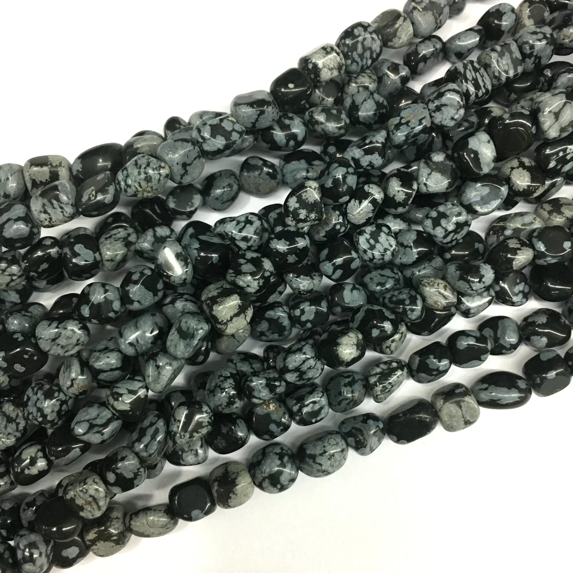 Snowflake Obsidian, Nuggets, 5-7mm, Approx 380mm