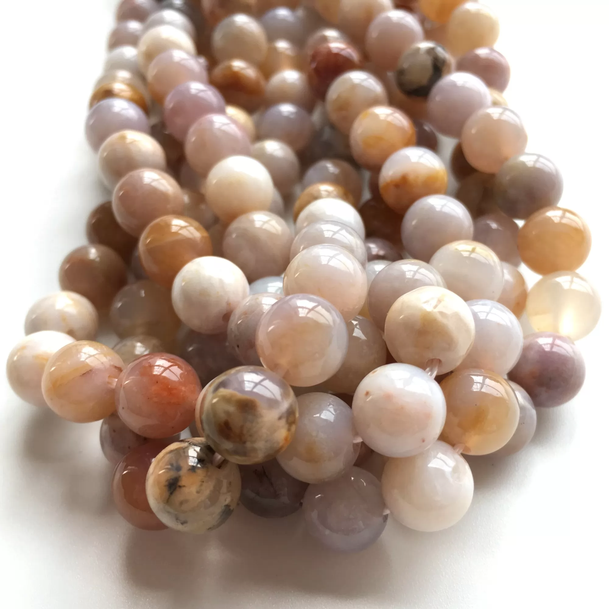 Australian Agate, Plain Round, Approx 4mm-12mm, Approx 380mm
