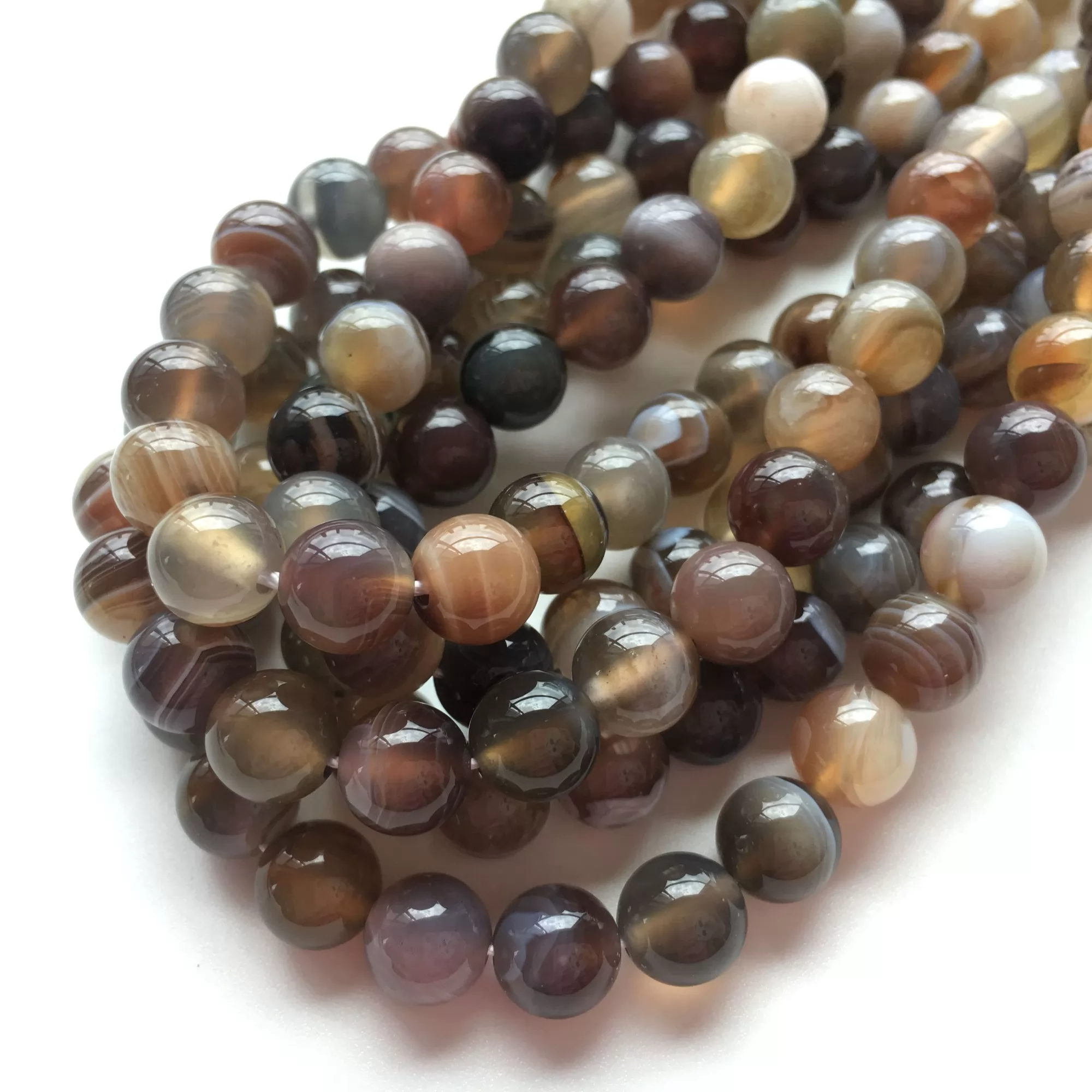 Botswana Agate, Plain Round, Approx 4mm-12mm, Approx 380mm