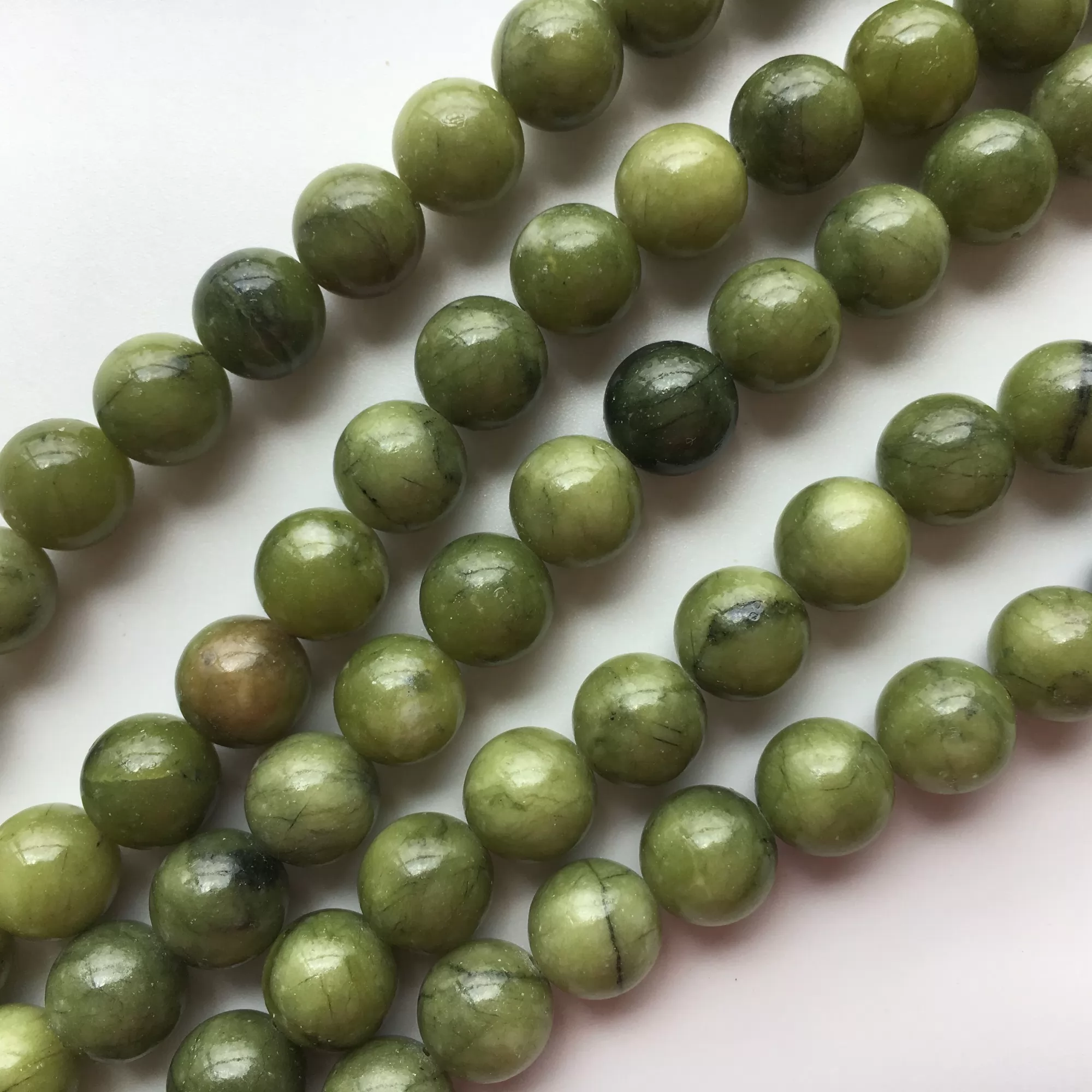 Natural Green Jade, Plain Round, Approx 4mm-12mm, Approx 380mm
