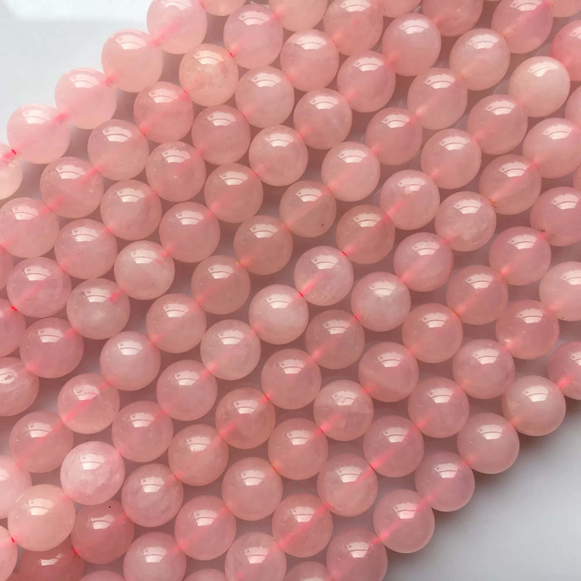 Rose Quartz, Plain Round, Approx 4mm-12mm, Approx 380mm