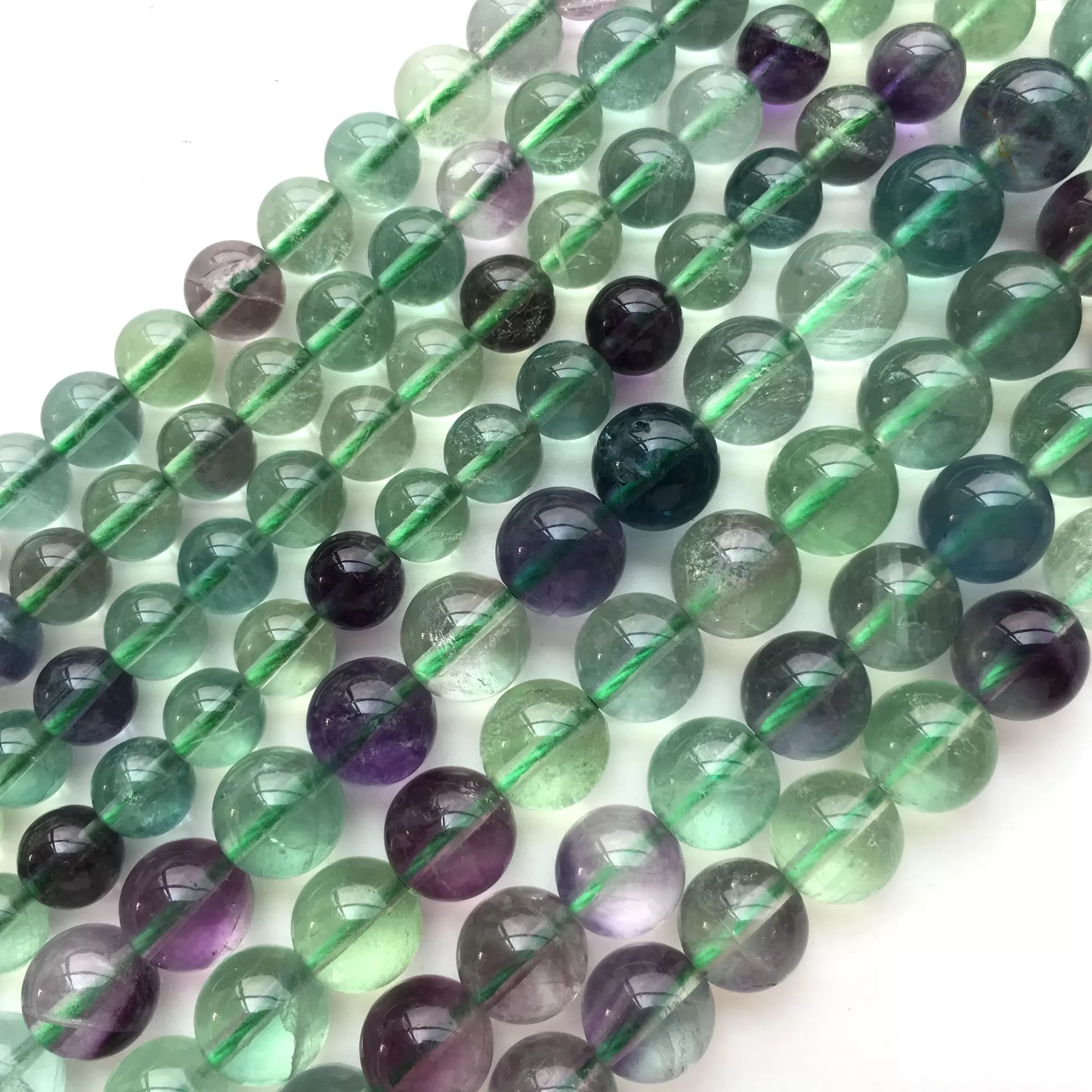 Rainbow Fluorite, Plain Round, Approx 4mm-12mm, Approx 380mm