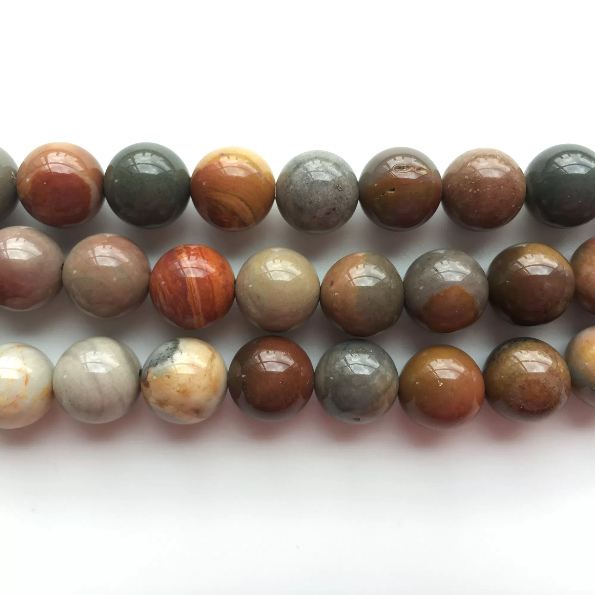 Imperial Jasper, Plain Round, Approx 4mm-12mm, Approx 380mm