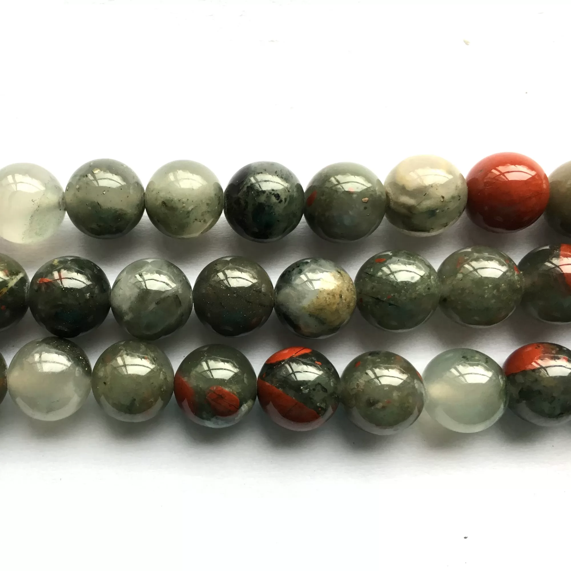 High Quality African Bloodstone, Plain Round, Approx 4mm-12mm, Approx 380mm