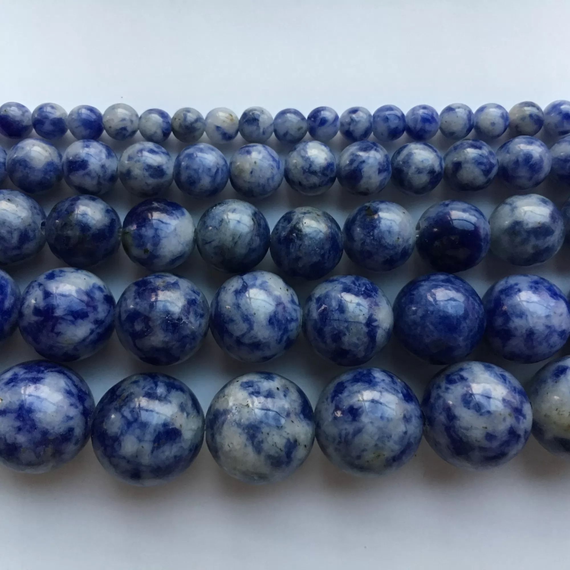 Denim Lapis, Plain Round, Approx 4mm-12mm, Approx 380mm